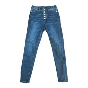 Shein High-Rise Button-Up Skinny Jeans - Sz S